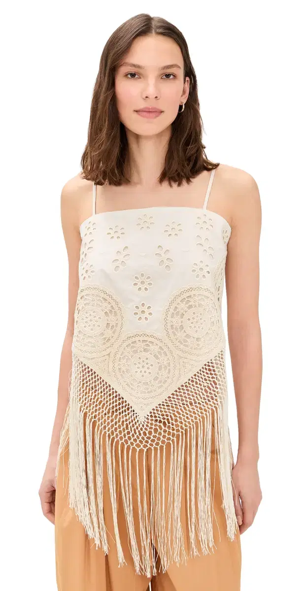 Rafina Eyelet Top Cream