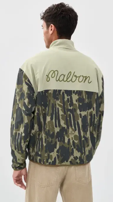 Malbon Tour Divot Camo Sherpa Jacket Bark Camo | Thumbnail 3