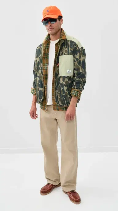 Malbon Tour Divot Camo Sherpa Jacket Bark Camo | Thumbnail 5
