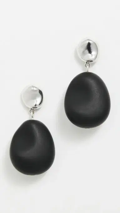 AGMES Ada Earrings Sterling Silver/Onyx | Thumbnail 2