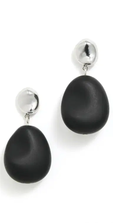 AGMES Ada Earrings Sterling Silver/Onyx | Thumbnail 1