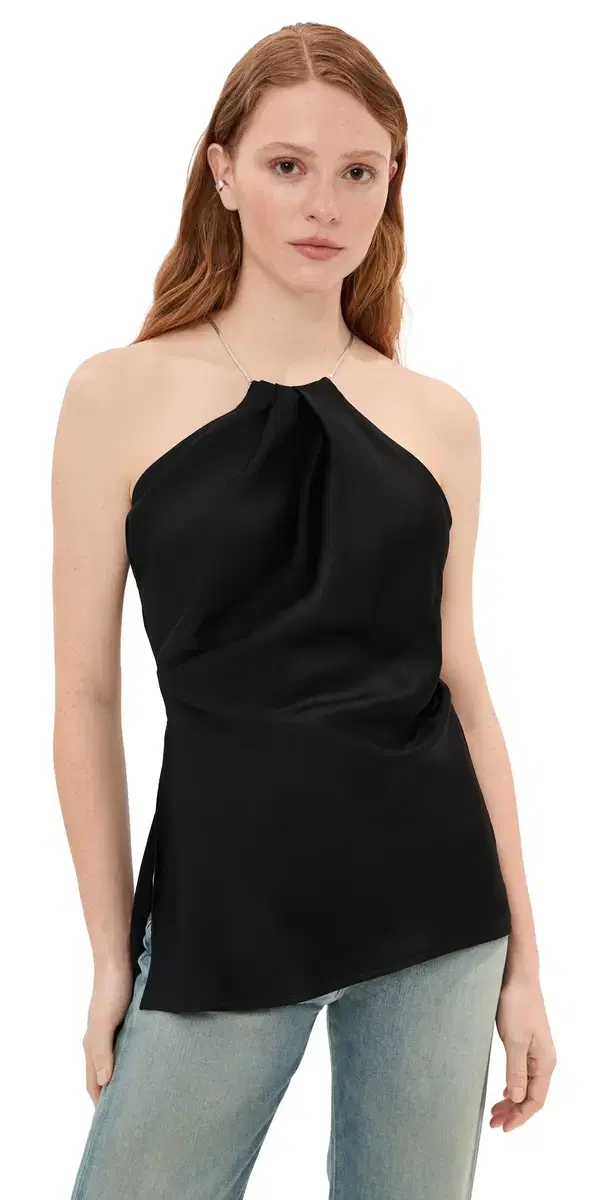 Chain Detail Cami Top Black