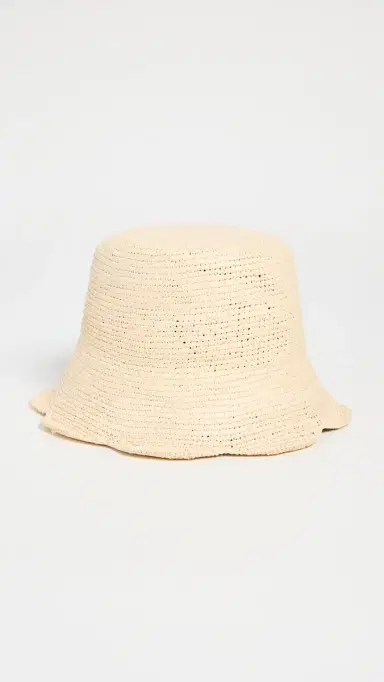 Freya Packable Scallop Straw Bucket Hat Natural | Thumbnail 2 Freya Packable Scallop Straw Bucket Hat Natural | Thumbnail 2