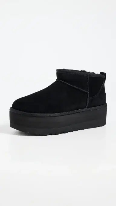 UGG Classic Ultra Mini Platform Boots Black 7 | Thumbnail 2