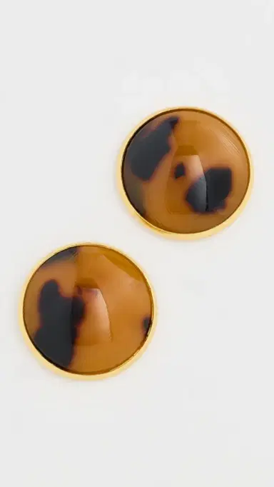 SHASHI Tort Stud Earrings Gold/Tort One Size | Thumbnail 2 SHASHI Tort Stud Earrings Gold/Tort One Size | Thumbnail 2