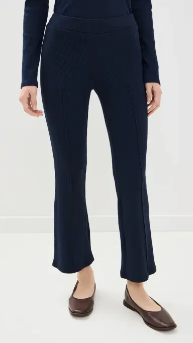 DONNI. DONNI. The Rib Kick Flare Pants Navy S | Thumbnail 2
