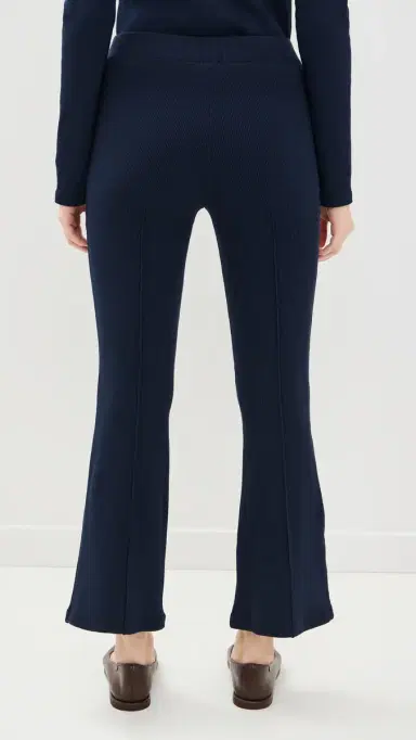 DONNI. DONNI. The Rib Kick Flare Pants Navy S | Thumbnail 3