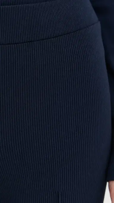 DONNI. DONNI. The Rib Kick Flare Pants Navy S | Thumbnail 6