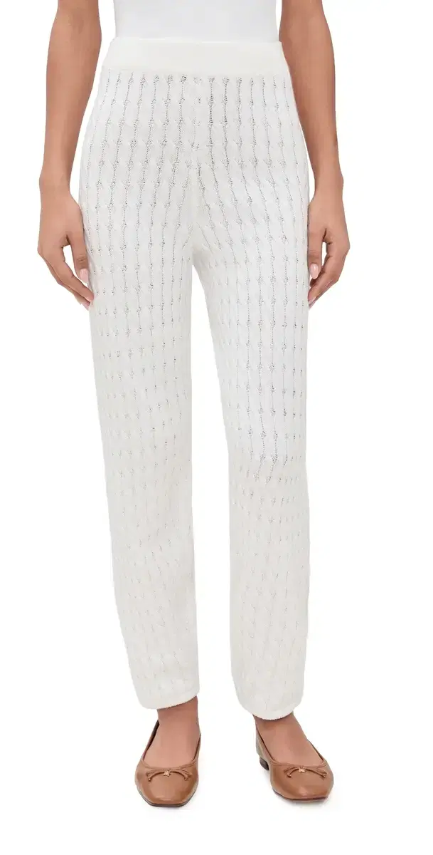 LE BOP Cable Knit Joggers