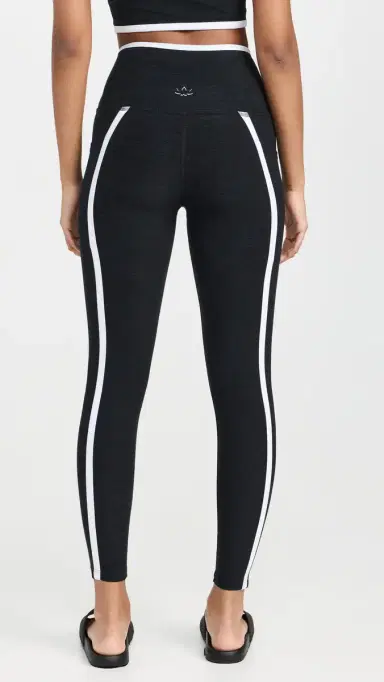 Beyond Yoga Spacedye New Moves High Waisted Midi Ankle Leggings Darkest Night | Thumbnail 3 Beyond Yoga Spacedye New Moves High Waisted Midi Ankle Leggings Darkest Night | Thumbnail 3