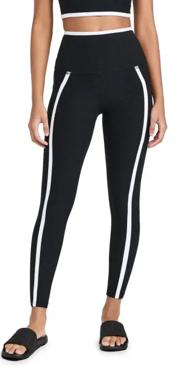 Beyond Yoga Spacedye New Moves High Waisted Midi Ankle Leggings Darkest Night | Thumbnail 1 Beyond Yoga Spacedye New Moves High Waisted Midi Ankle Leggings Darkest Night | Thumbnail 1