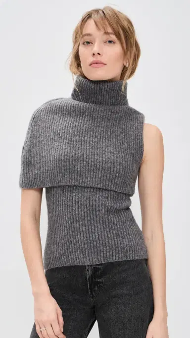 Line & Dot Theron Turtleneck Sweater Grey | Thumbnail 2