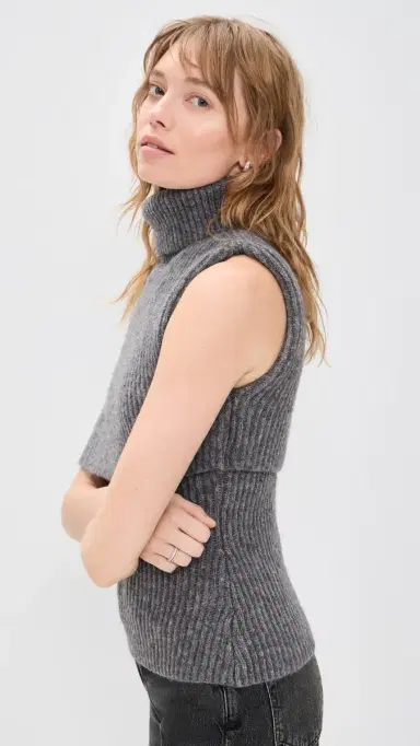 Line & Dot Theron Turtleneck Sweater Grey | Thumbnail 4