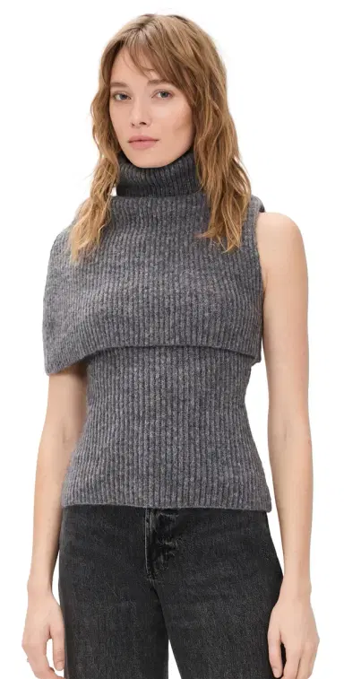 Line & Dot Theron Turtleneck Sweater Grey | Thumbnail 1