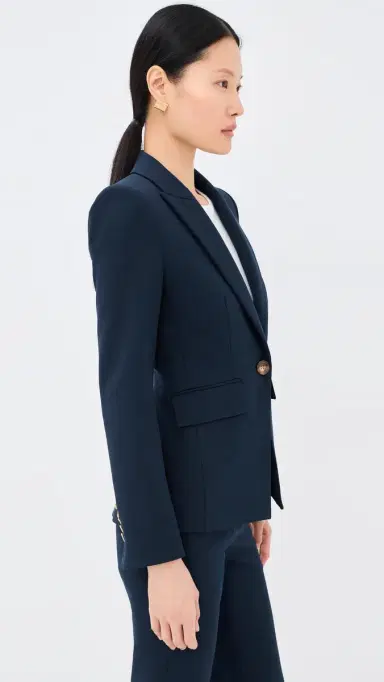 Veronica Beard Single Breasted Miller Dickey Blazer Navy 8 | Thumbnail 4 Veronica Beard Single Breasted Miller Dickey Blazer Navy 8 | Thumbnail 4
