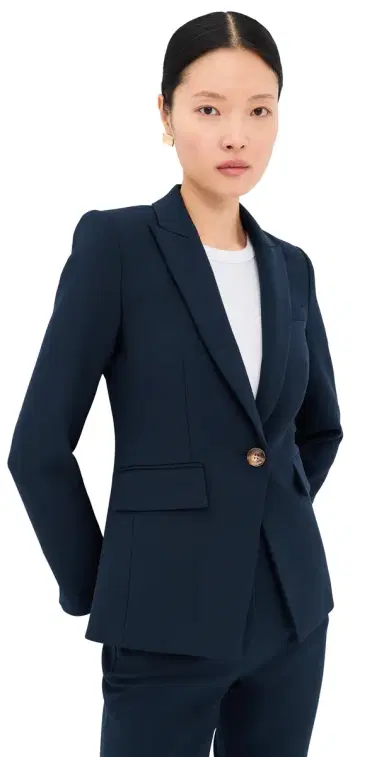 Veronica Beard Single Breasted Miller Dickey Blazer Navy 8 | Thumbnail 1 Veronica Beard Single Breasted Miller Dickey Blazer Navy 8 | Thumbnail 1