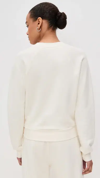 ÉTERNE Shrunken Raglan Sweatshirt Cream M | Thumbnail 3