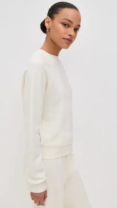 ÉTERNE Shrunken Raglan Sweatshirt Cream M | Thumbnail 4