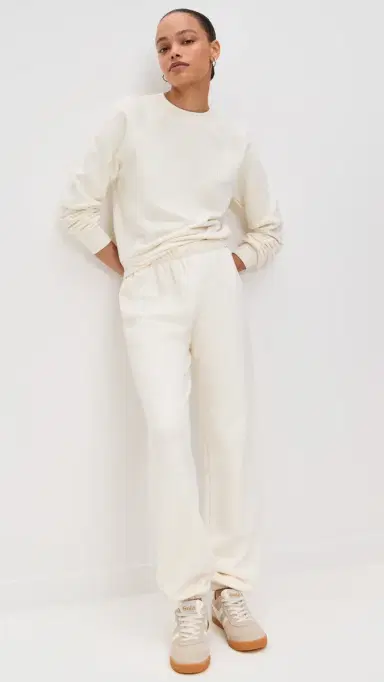ÉTERNE Shrunken Raglan Sweatshirt Cream M | Thumbnail 5