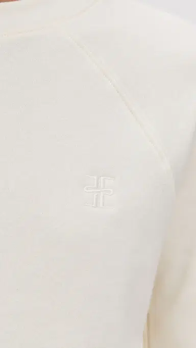 ÉTERNE Shrunken Raglan Sweatshirt Cream M | Thumbnail 6