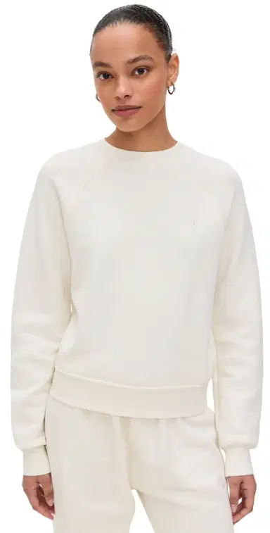 ÉTERNE Shrunken Raglan Sweatshirt Cream M | Thumbnail 1