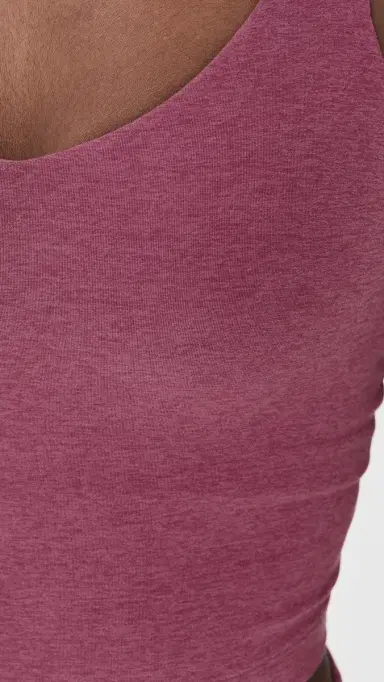 Beyond Yoga Twist Through Cropped Tank Top Smooth Mauve Heather | Thumbnail 6 Beyond Yoga Twist Through Cropped Tank Top Smooth Mauve Heather | Thumbnail 6