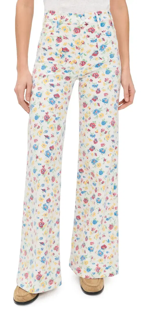 MOTHER Hustler Roller Sneak Jeans Rose Bowl