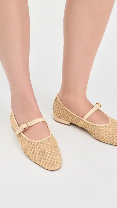 Ulla Johnson Isobel Mesh Ballet Flats Nude | Thumbnail 3