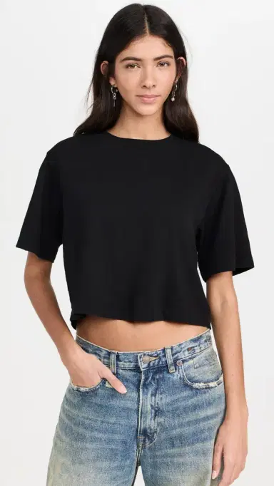 COTTON CITIZEN Tokyo Crop Tee Jet Black M | Thumbnail 2 COTTON CITIZEN Tokyo Crop Tee Jet Black M | Thumbnail 2