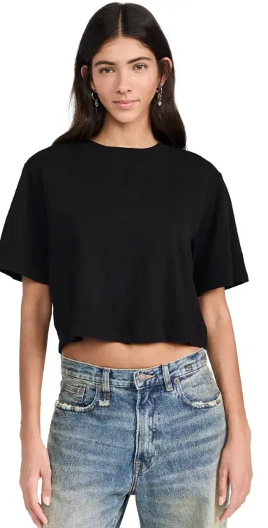 COTTON CITIZEN Tokyo Crop Tee Jet Black M | Thumbnail 1 COTTON CITIZEN Tokyo Crop Tee Jet Black M | Thumbnail 1