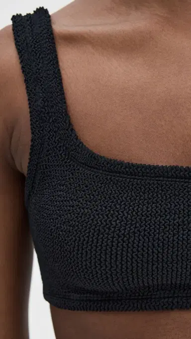 Hunza G Xandra Bikini Top Black One Size | Thumbnail 6