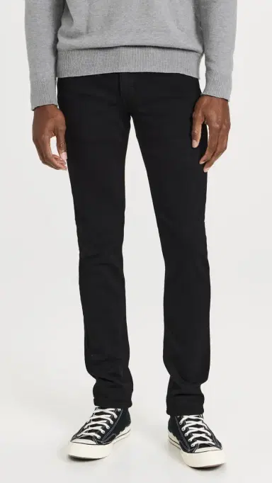 PAIGE Lennox Transcend Slim Jeans 32 Black Shadow 36 | Thumbnail 2
