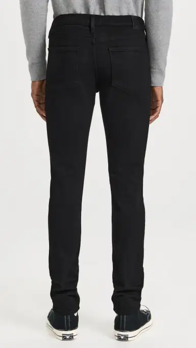 PAIGE Lennox Transcend Slim Jeans 32 Black Shadow 36 | Thumbnail 3