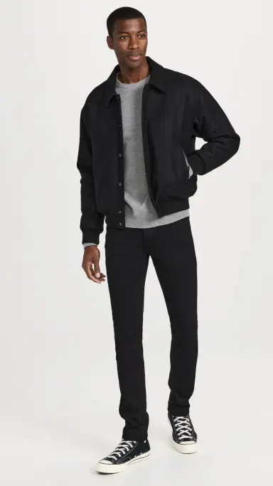PAIGE Lennox Transcend Slim Jeans 32 Black Shadow 36 | Thumbnail 5