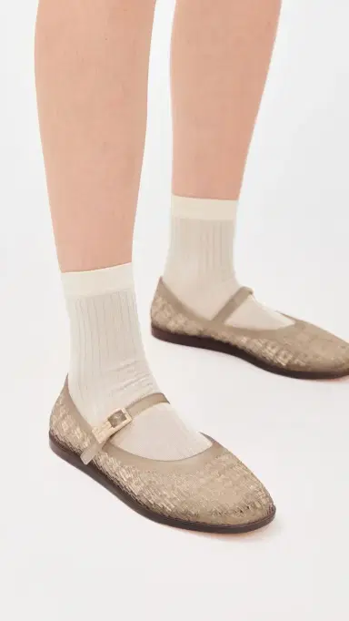 Melissa Harper Jelly Ballet Flats Clear Beige 7 | Thumbnail 3
