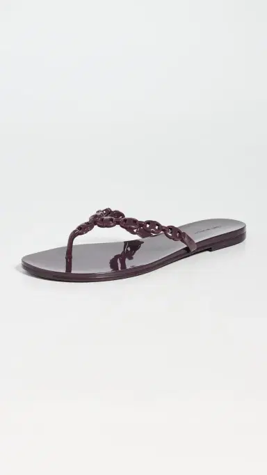 Tory Burch Gemini Link Jelly Sandals Dark Carmine | Thumbnail 2
