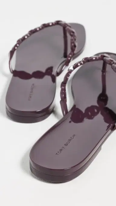 Tory Burch Gemini Link Jelly Sandals Dark Carmine | Thumbnail 4