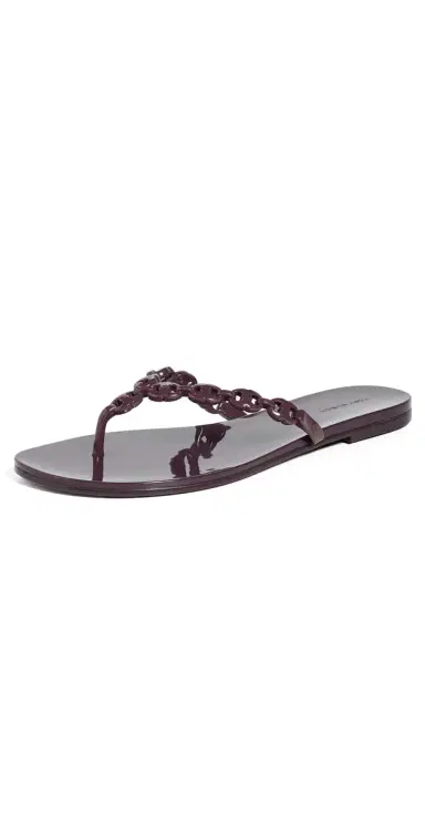 Tory Burch Gemini Link Jelly Sandals Dark Carmine | Thumbnail 1
