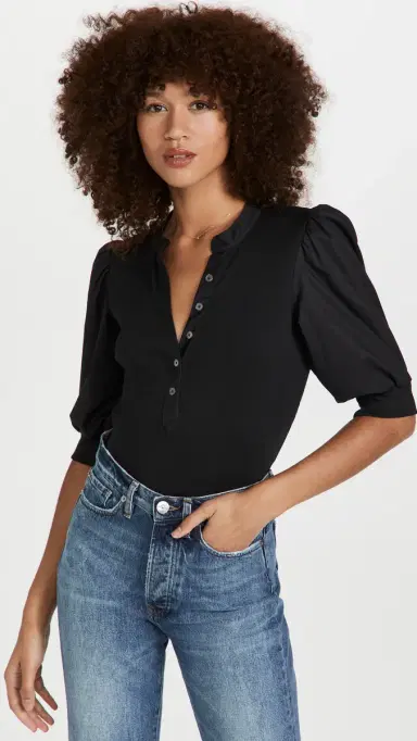 Veronica Beard Jean Coralee Top Black L | Thumbnail 2