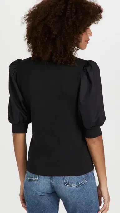 Veronica Beard Jean Coralee Top Black L | Thumbnail 3
