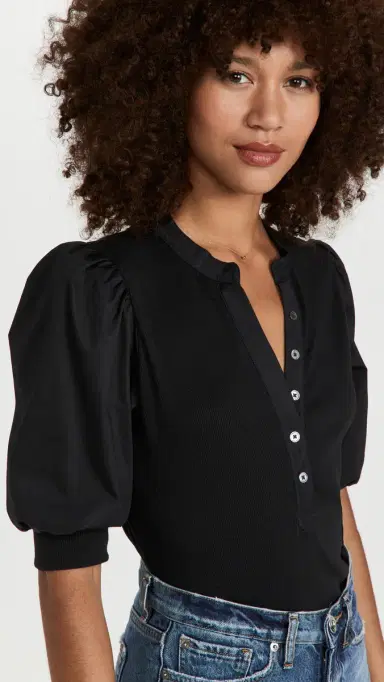 Veronica Beard Jean Coralee Top Black L | Thumbnail 6