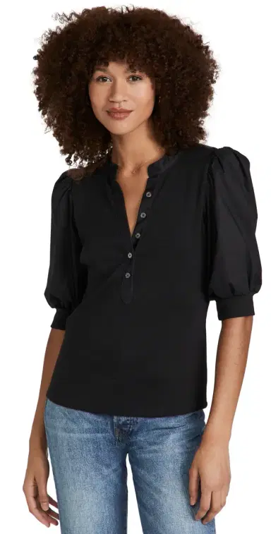 Veronica Beard Jean Coralee Top Black L | Thumbnail 1