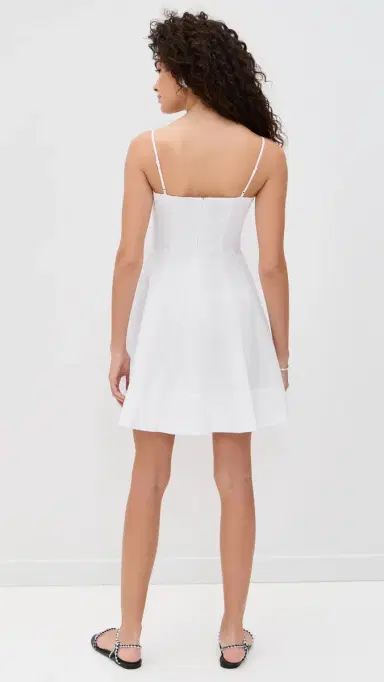 Staud Wylie Mini Dress White 8 | Thumbnail 3