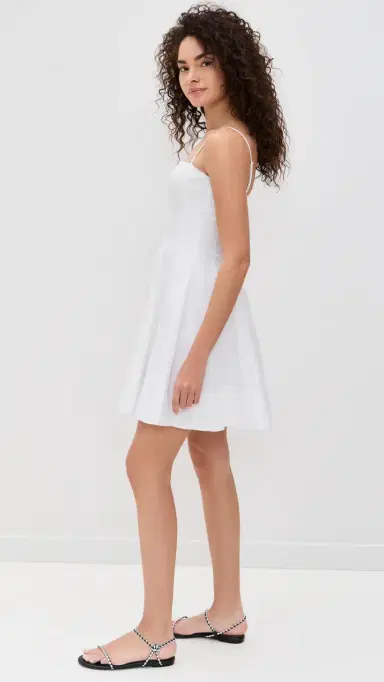 Staud Wylie Mini Dress White 8 | Thumbnail 4