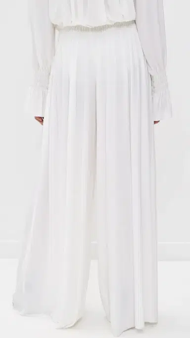 Norma Kamali Wide Leg Peasant Pants Snow White | Thumbnail 3 Norma Kamali Wide Leg Peasant Pants Snow White | Thumbnail 3