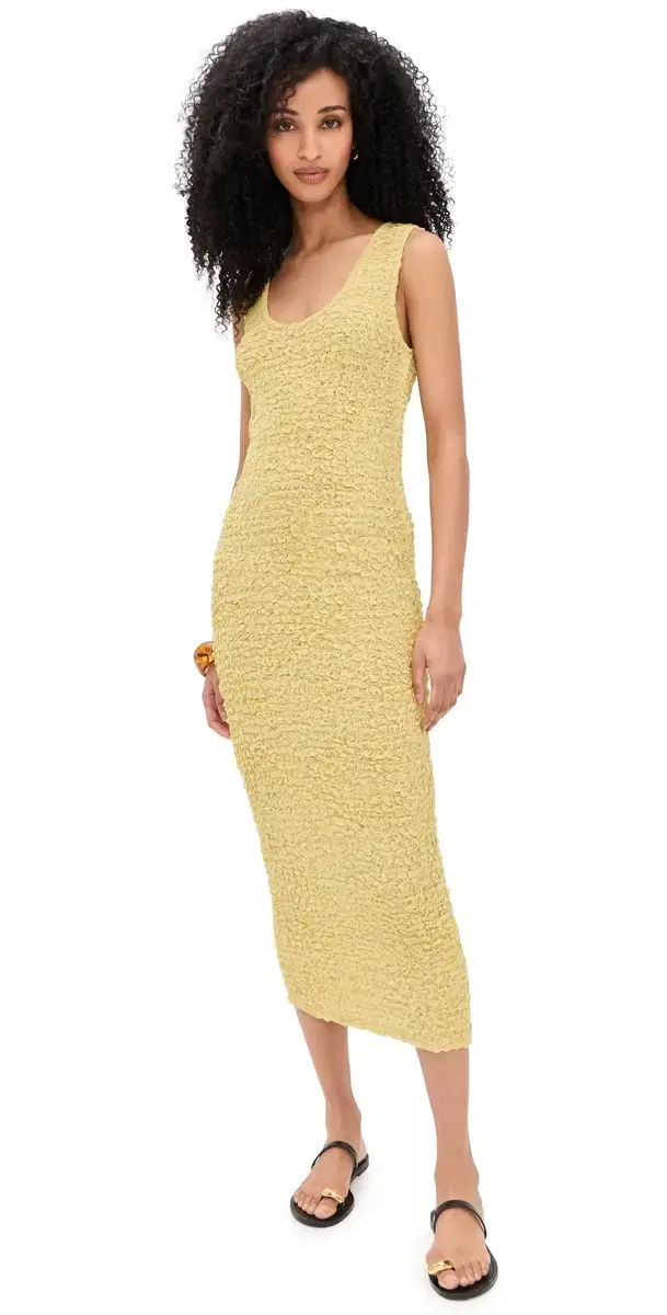 Enza Costa Dimension Tank Dress Raffia
