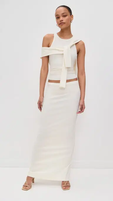 ÉTERNE Emma Skirt Cream | Thumbnail 5