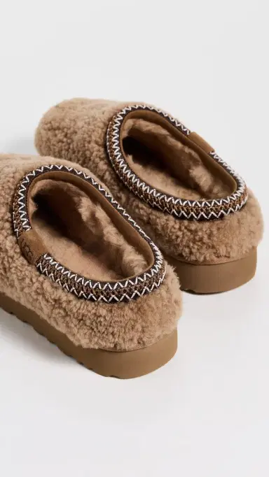 UGG Tasman Maxi Curly Slippers Chestnut 6 | Thumbnail 4