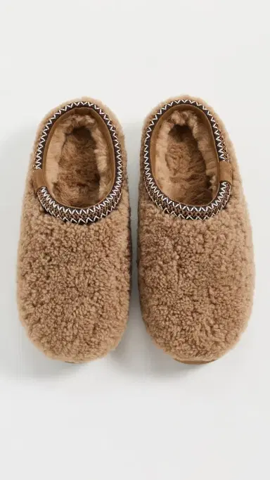 UGG Tasman Maxi Curly Slippers Chestnut 6 | Thumbnail 5