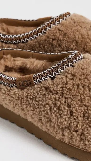 UGG Tasman Maxi Curly Slippers Chestnut 6 | Thumbnail 6